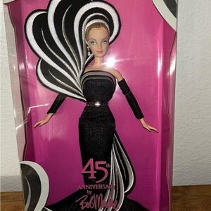 Bob Mackie 45th Anniversary Barbie Doll Black and White Evening Gown Doll